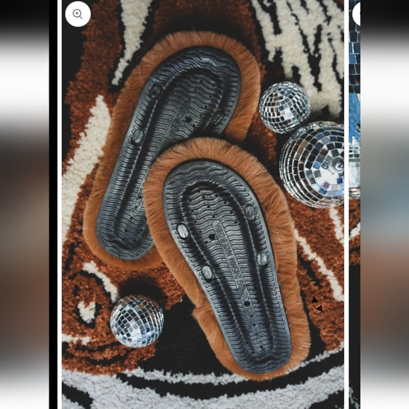 NWT 2 Fly Co. Home Buckles- Saddle Tan Faux Fur Western Slippers in Brown 7/8 - Picture 6 of 11